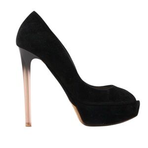 Dior Miss Dior Suede Peep-Toe Heels